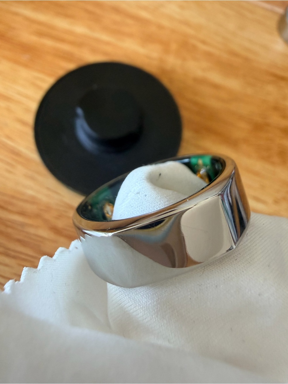 Oura Polished Silver Men’s Wide Dome Ring